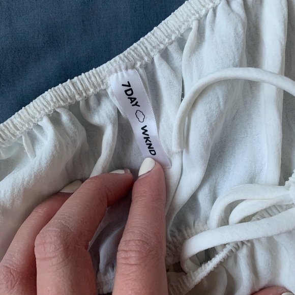 White Ruffle Top - Picture 3 of 3